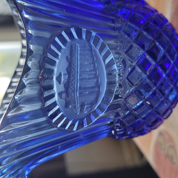 Fostoria Cobalt Pitcher Mt.Vernon gravy boat,euc,vintage - Picture 2 of 6